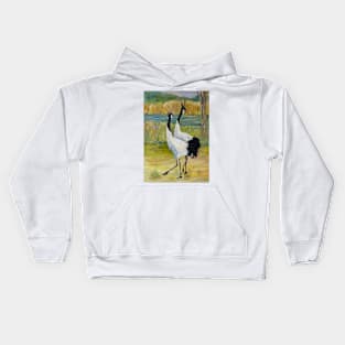 Fall. Cranes Kids Hoodie